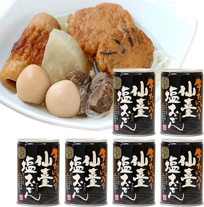 SENDAI SHIO ODEN can, 6 cans set